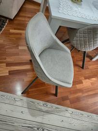 Sedie Pelle Grigio - Bilbao