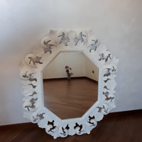 Specchio legno bianco shabby chic