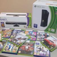 Xbox 360 + Kinect, giochi assortiti,  2 controller