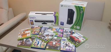 Xbox 360 + Kinect, giochi assortiti,  2 controller