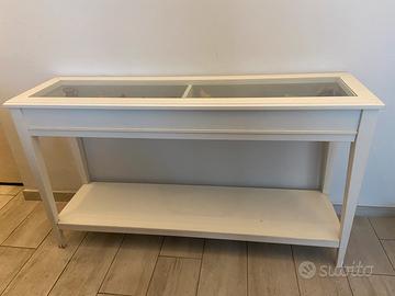Mobile in legno e vetro ikea bianco