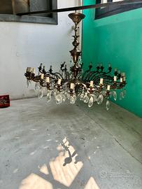 Lampadario in ottone 130 cm 32 luci