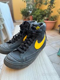 Nike Blazer Mid Scarpe Uomo Nero Giallo