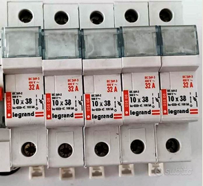 5 x LEGRAND PORTAFUSIBILI DIN 10X38 32A