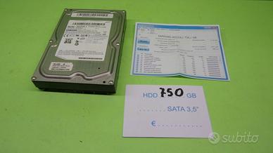 Hard disk 3,5" SATA 750 Gbyte 3,5 pollici, usato,
