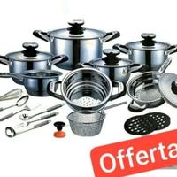 Batteria pentole in Acciaio Inox 25Pcs 