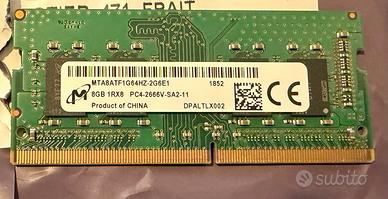 Banchi di RAM MICRON DDR4 8 GB SODIMM 2666