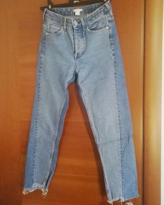 Jeans bicolore 