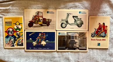 Cartoline Piaggio in legno