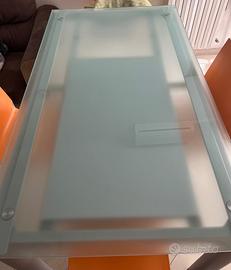 Tavolo moderno in Cristallo + Set 4 Sedie