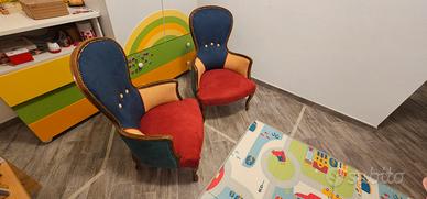 Coppia Poltrone vintage restaurate - Pezzi unici
