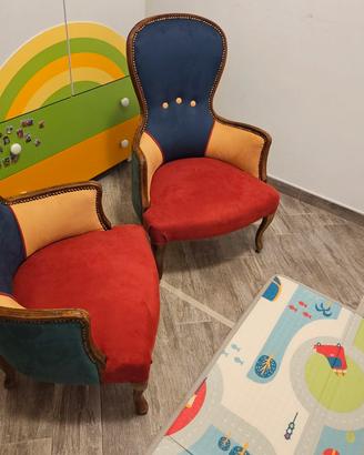 Coppia Poltrone vintage restaurate - Pezzi unici