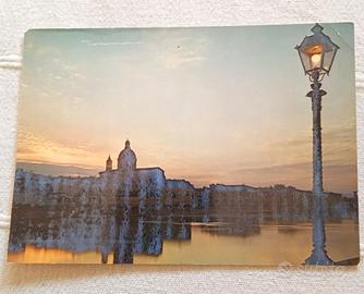 Cartolina D'Epoca Firenze Tramonto Sull'Arno 1964