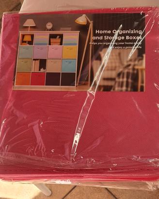 Scatole/organizer fucsia e viola