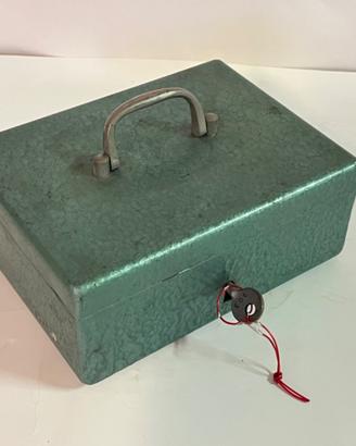 Cassetta Portavalori Vintage Verde Martellato