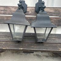 Coppia lampade da parete per esterno usate