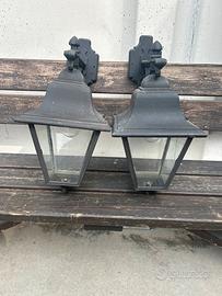 Coppia lampade da parete per esterno usate