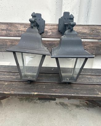 Coppia lampade da parete per esterno usate