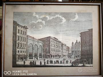 Stampa Loggia dei Banchi e Chiesa di S. Pietro in