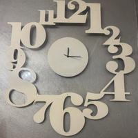 Orologio parete in Vetro bianco Design Numeri