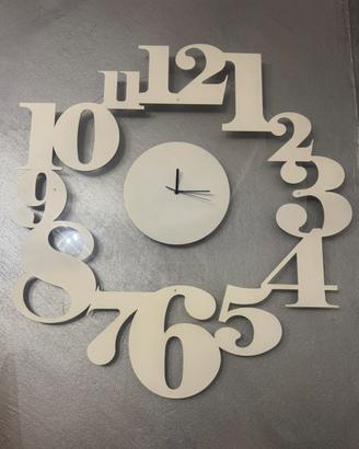 Orologio parete in Vetro bianco Design Numeri
