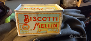 Scatola latta biscotti mellin