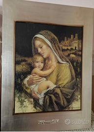 Quadro Madonna cornice argento