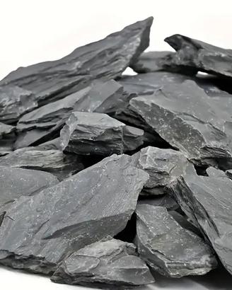 Rocce di Ardesia Nera Naturale - da 10 a 40 cm