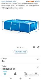 piscina fuori terra Intex 300x200x75 tutto incluso