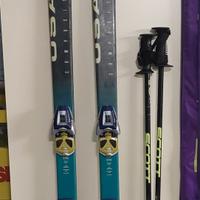 Sci K2 R5000 con attacchi Salomon e custodia +Scar