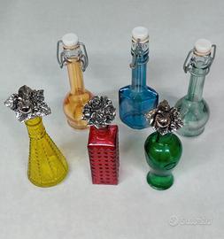 Lotto 6 ampolline in vetro da collezione anni '80