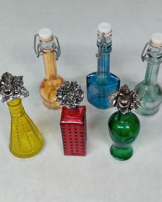 Lotto 6 ampolline in vetro da collezione anni '80