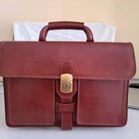 Borsa 24 ore Vera pelle di Lusso Marrone Artigiana