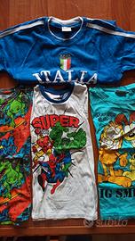 set 4 magliette bimbi marvel garfield 122 cm
