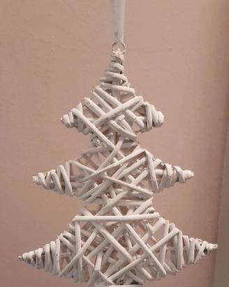 Decorazione albero di Natale bianco