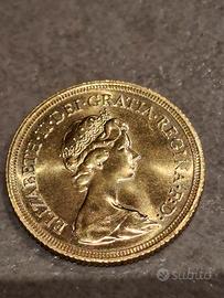 Sterlina d’Oro 1980 Elisabetta II