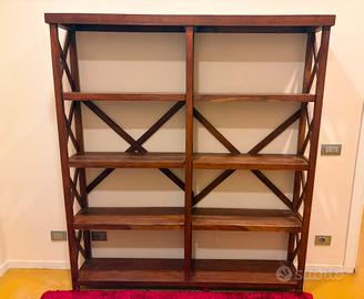 coppia di librerie  legno massello