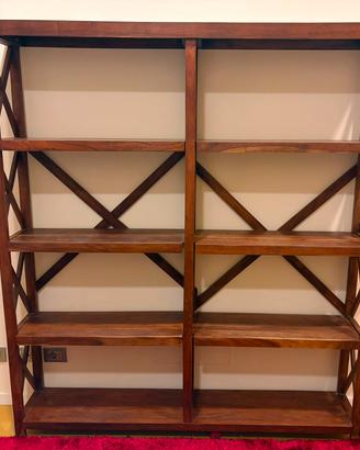 coppia di librerie  legno massello