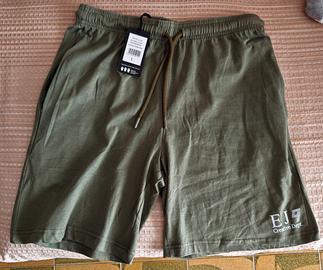 Bermuda uomo cotone verde militare nuovi L