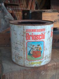 Scatola latta vintage Brioschi Limone Effervescent