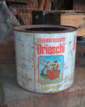 Scatola latta vintage Brioschi Limone Effervescent