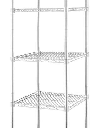 Scaffale in acciaio cromato