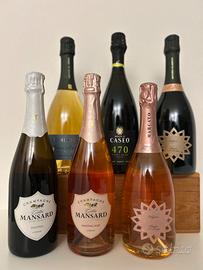 6 bottiglie champagne e metodo classico