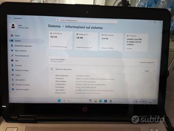 notebook portatile HP Probook garanzia 1 anno