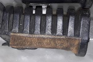 Pedana poggia piedi sx moto cagiva aletta oro 125