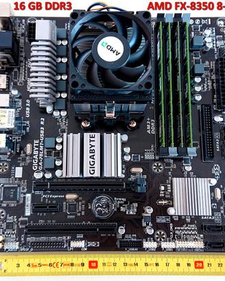 Gigabyte AM3+, AMD FX-8350 8 core, Ram 16 GB DDR3