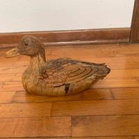 Anatra da  richiamo in legno vintage