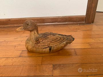 Anatra da  richiamo in legno vintage