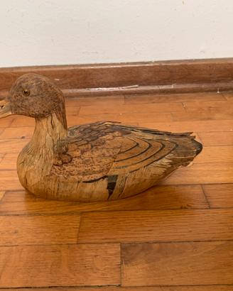 Anatra da  richiamo in legno vintage