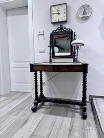 Venfo toiletta antica con piano in marmo originale